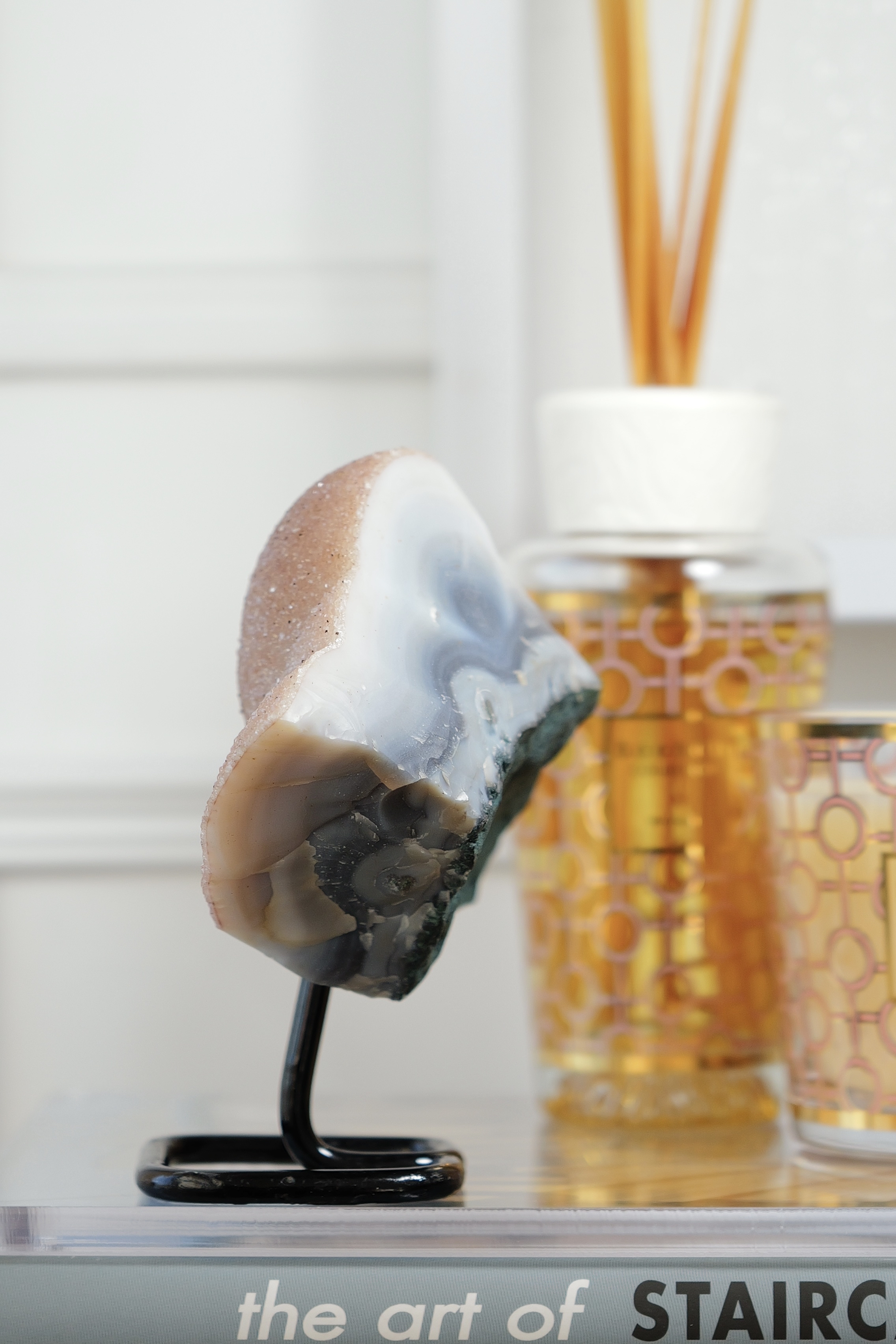 ༒14.5cm閃閃沙糖粉橙瑪瑙擺件༒AG.A31C58G7NN-RA27*3nm~