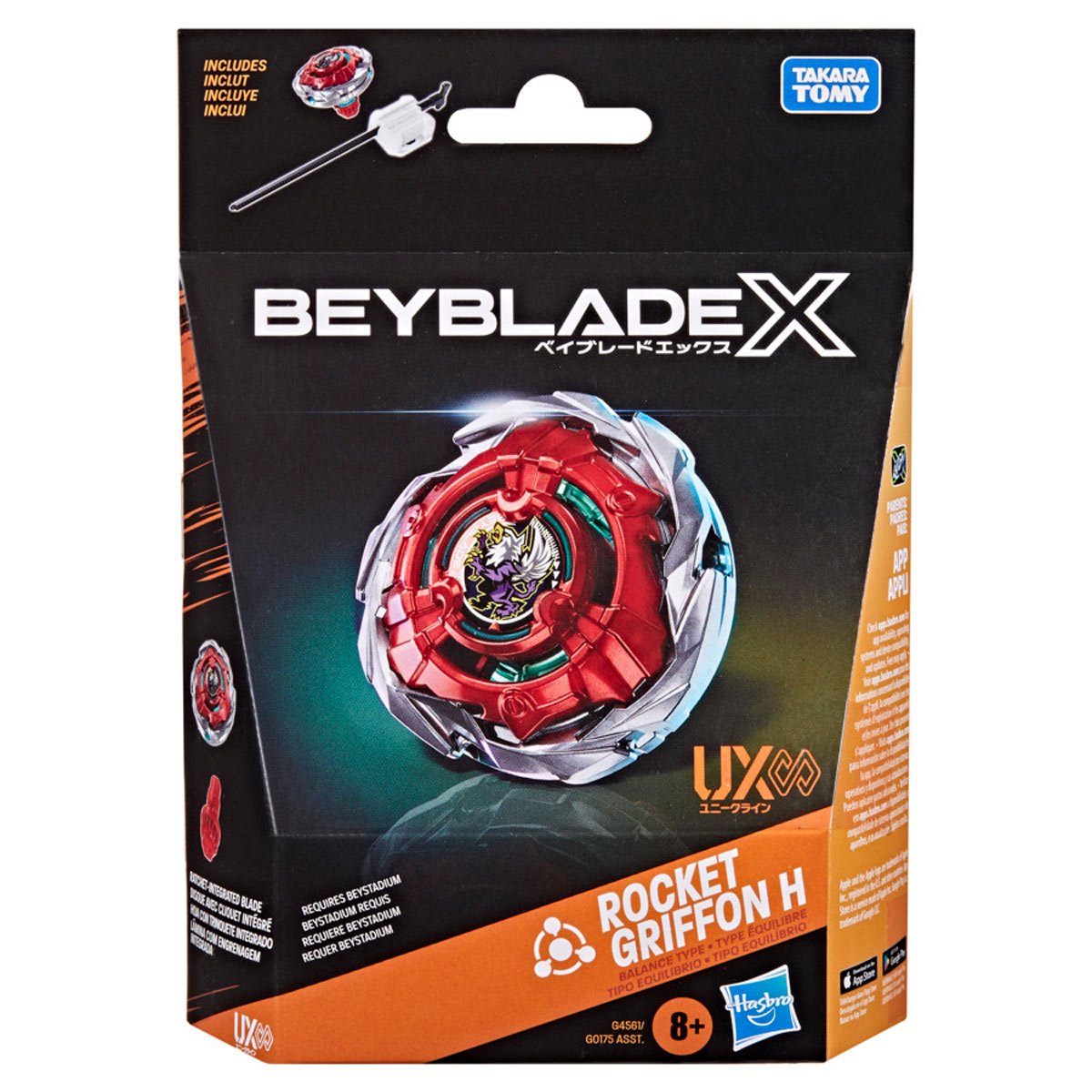 Pre Order 預訂 - (美版) 爆旋陀螺X BEYBLADE X UX-19 獅子彈 火箭獅鷲 分身陀螺 H軸 UX19 Rocket Griffon H Bit