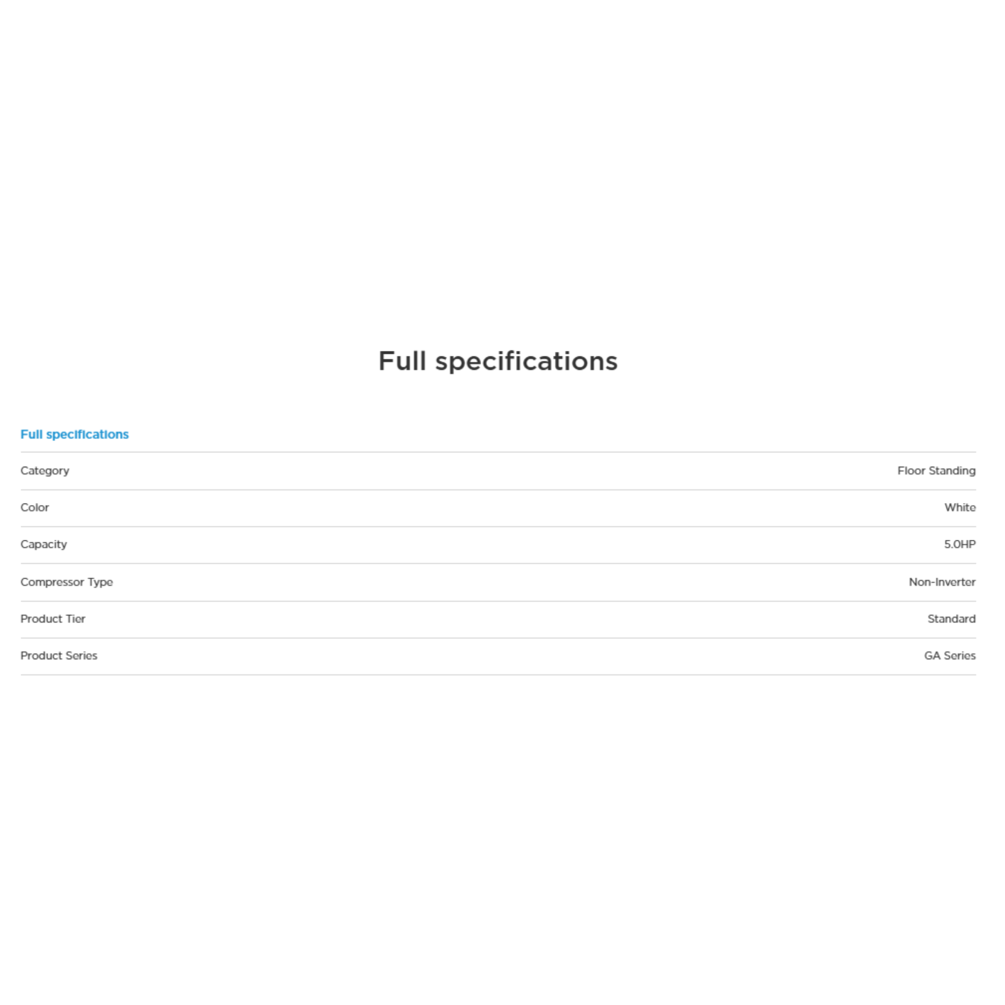 Midea 5.0Hp R32 Non Inverter Ga Series Floor Standing Air-Conditioner MFGA-48CRN8