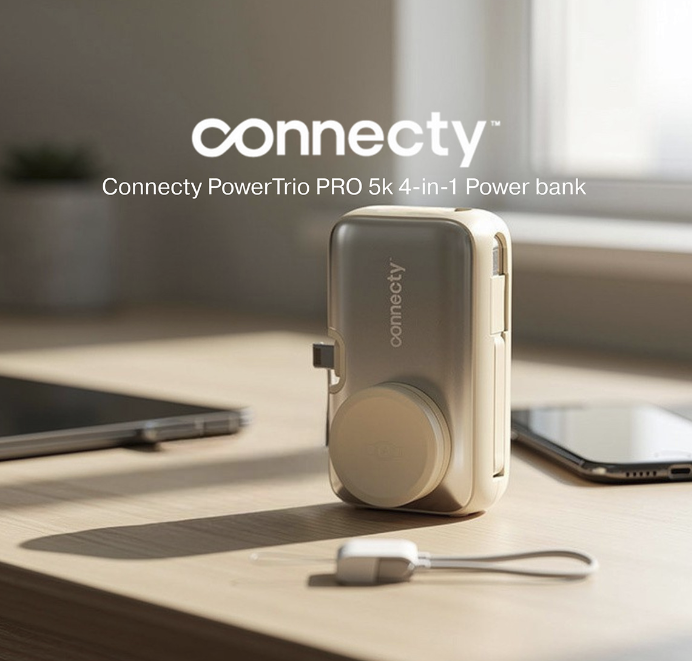 [CCC認證產品及可追溯二維碼] Connecty Power Trio Pro 5000mah 四合一流動電源 CP01 [預計8月中出貨]