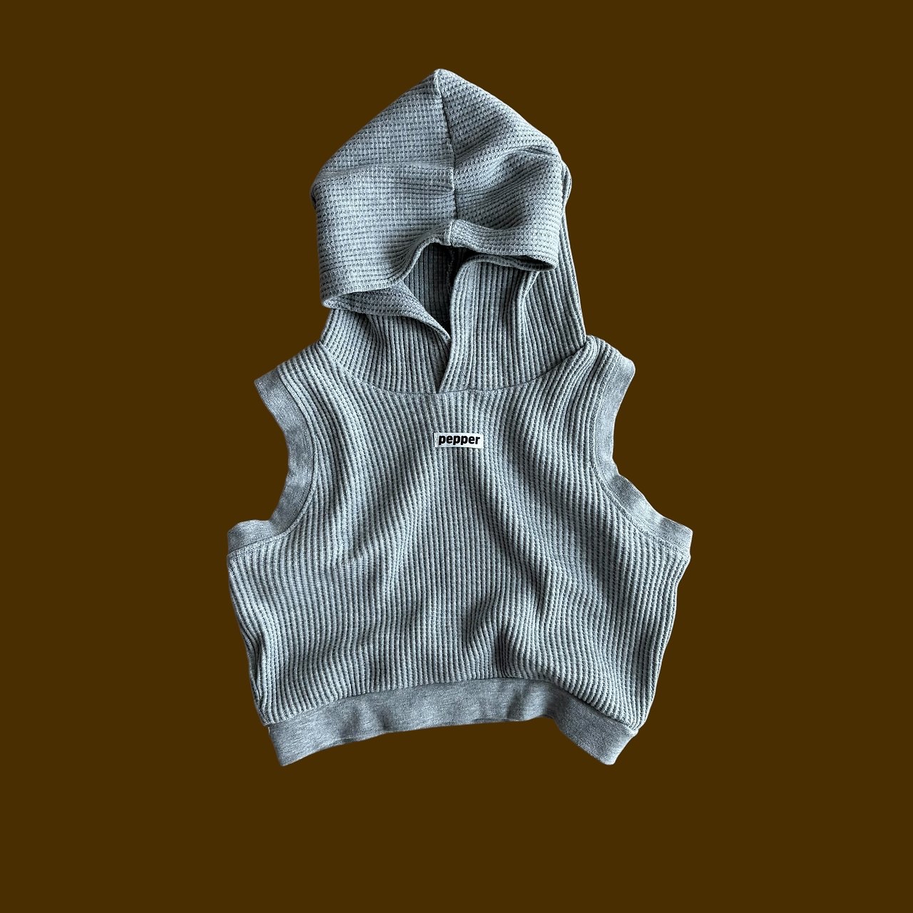 Pepper | Waffle Hooded Vest