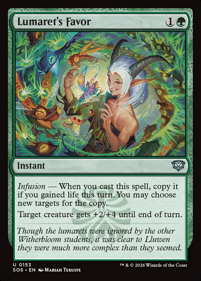 [EN] [Foil] Lumaret's Favor [SOS-153] U