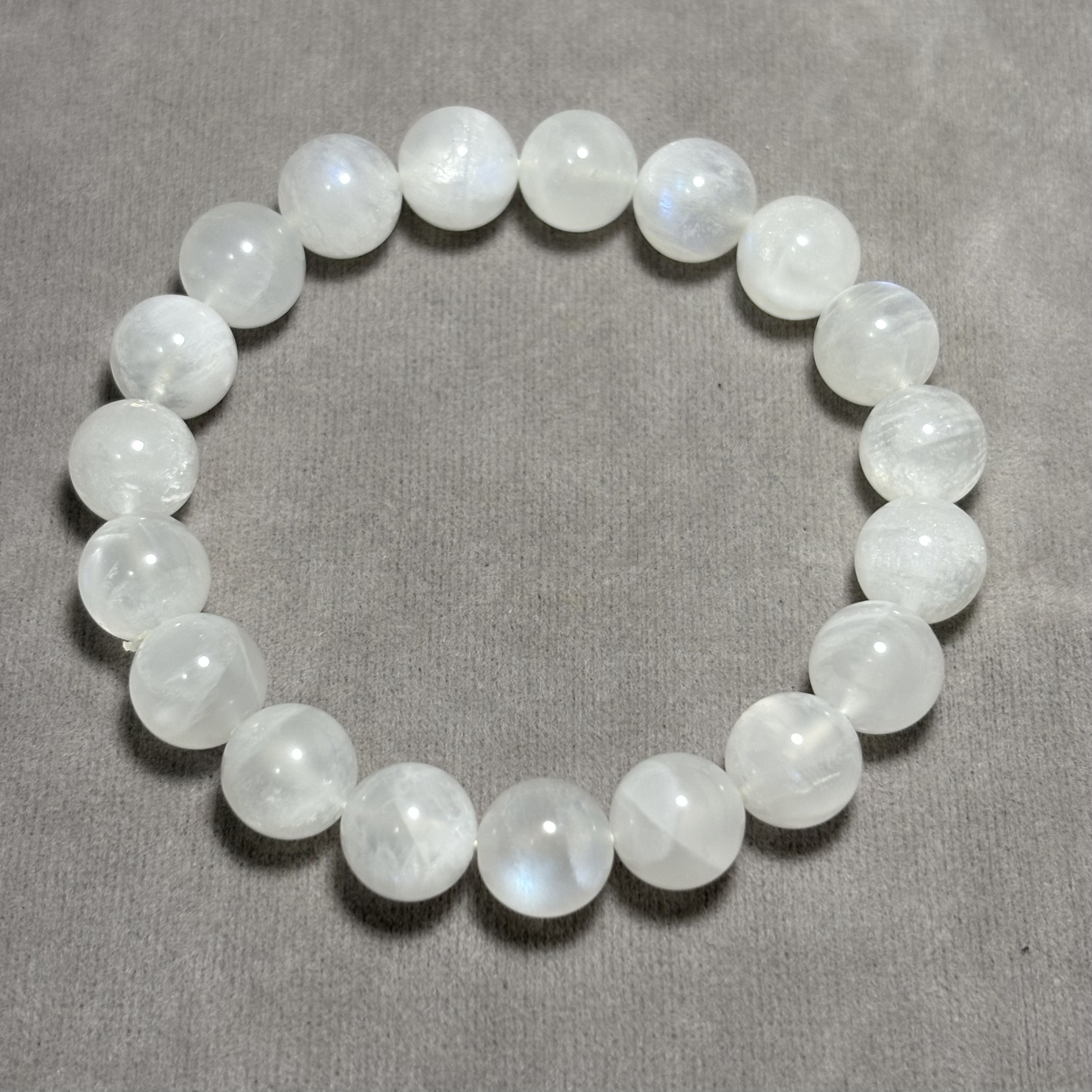 10mm月亮石 晶石 手鏈No.0584