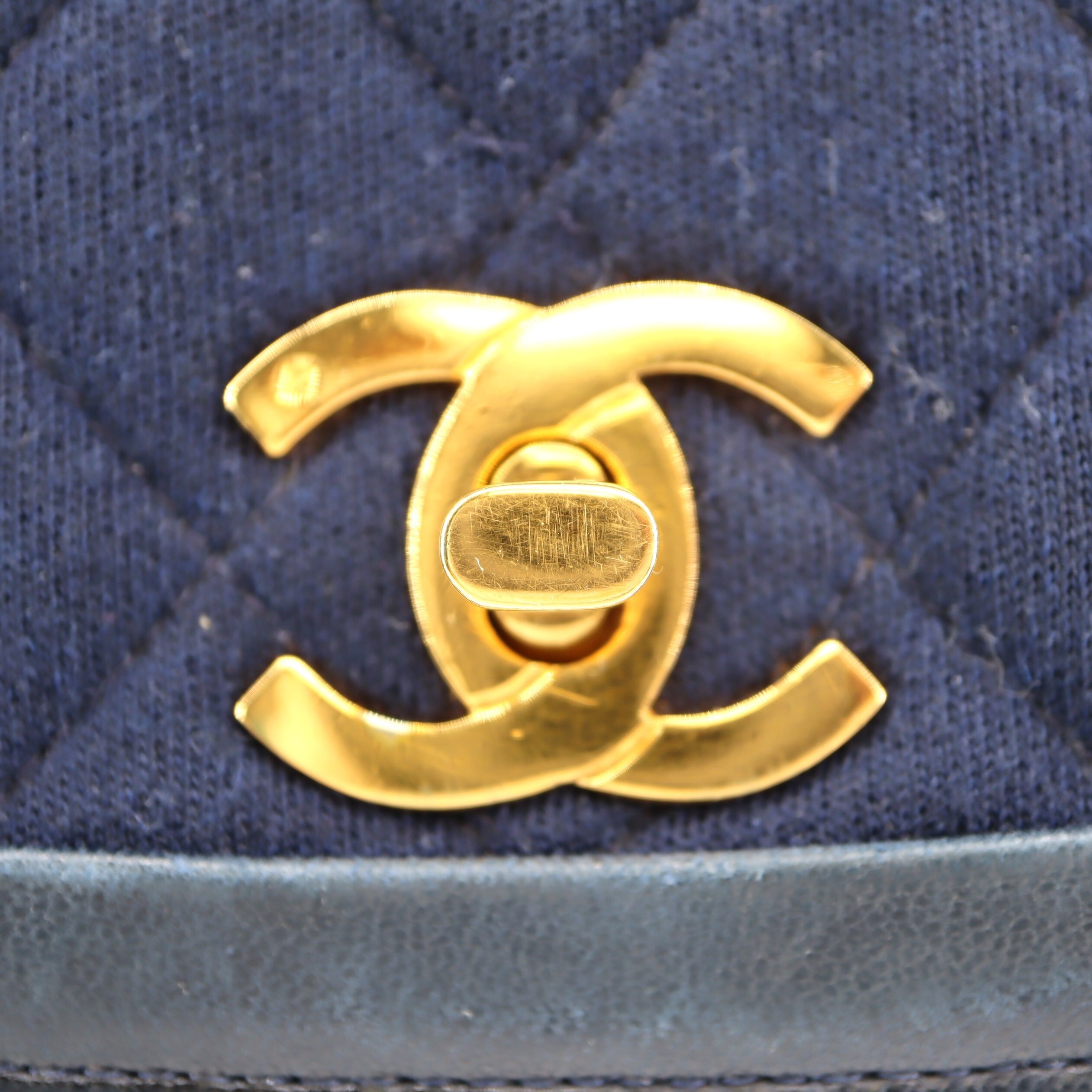 Chanel Vintage Matelasse Coco Mark Single Chain Flap Bag