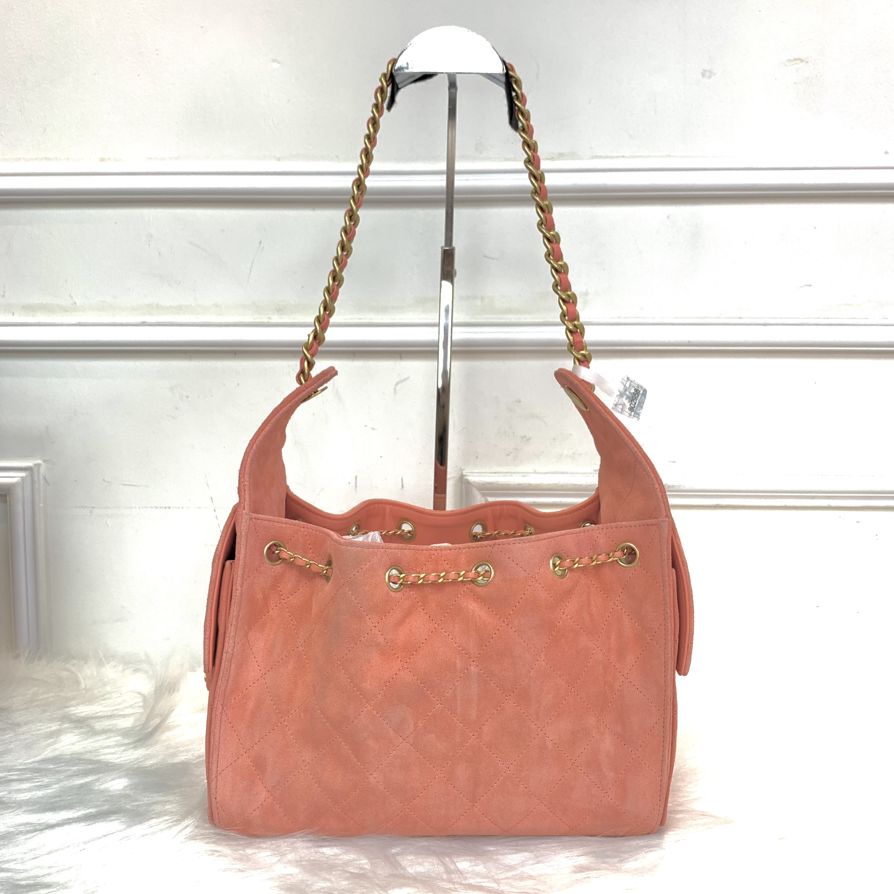 FullSet有正單✨Chanel25bag 小號麂皮粉紅色