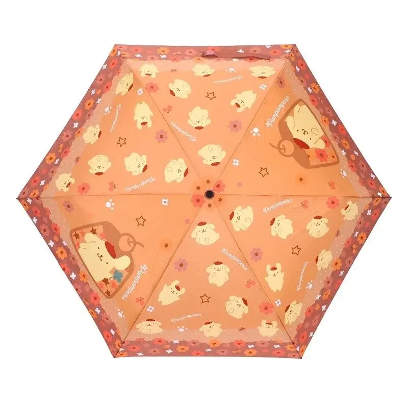 現貨🐱|Sanrio Pompompurin三節防風縮骨雨傘(鈦金屬色鋁桿 + 防風傘骨 + UV防護)