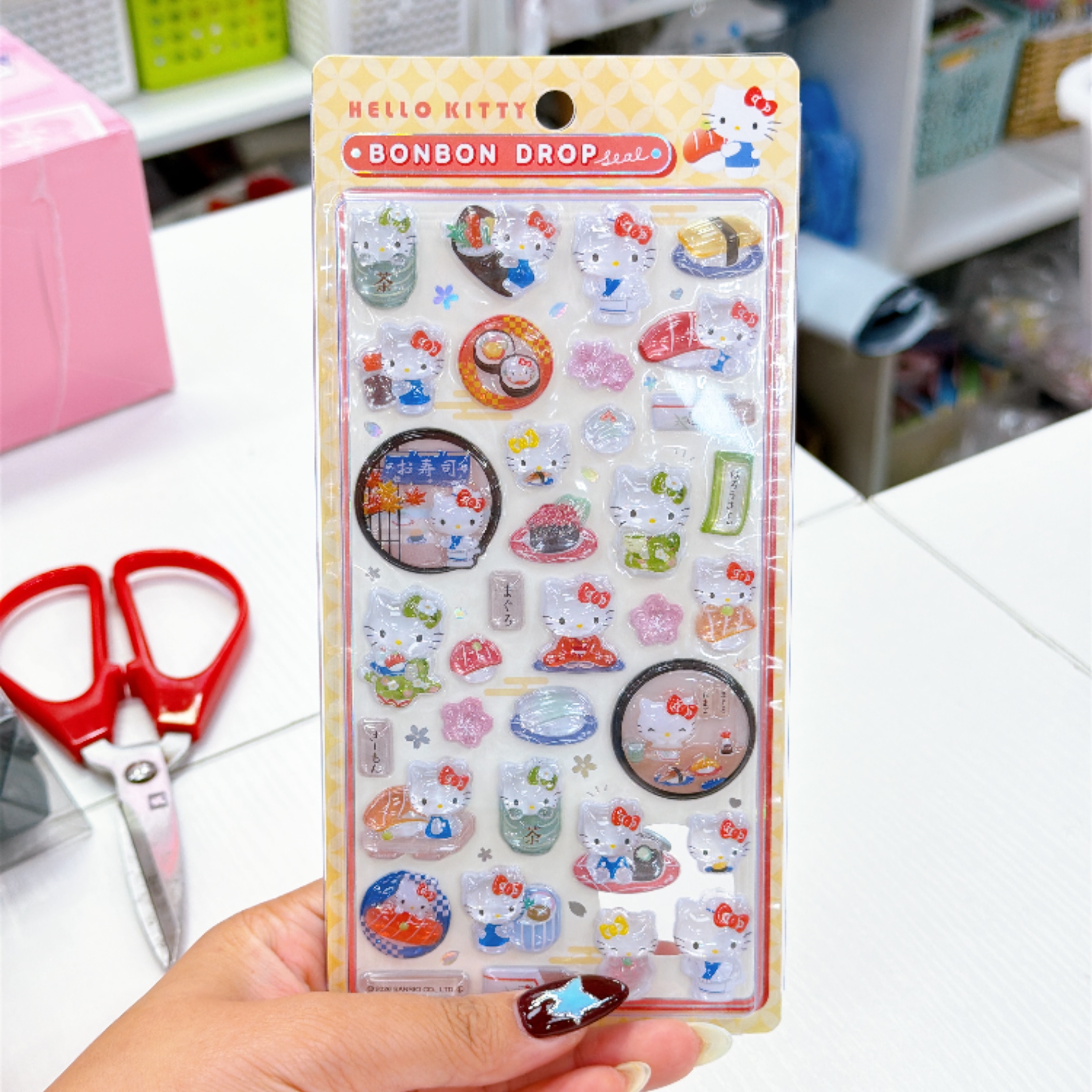 日本直送新款Hello Kitty Bon Bon drop 立體貼紙