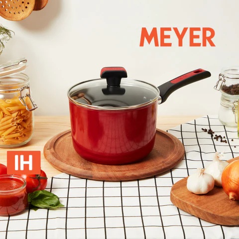 美亞16cm玻璃蓋單柄煲1.9L 22018 (Y)