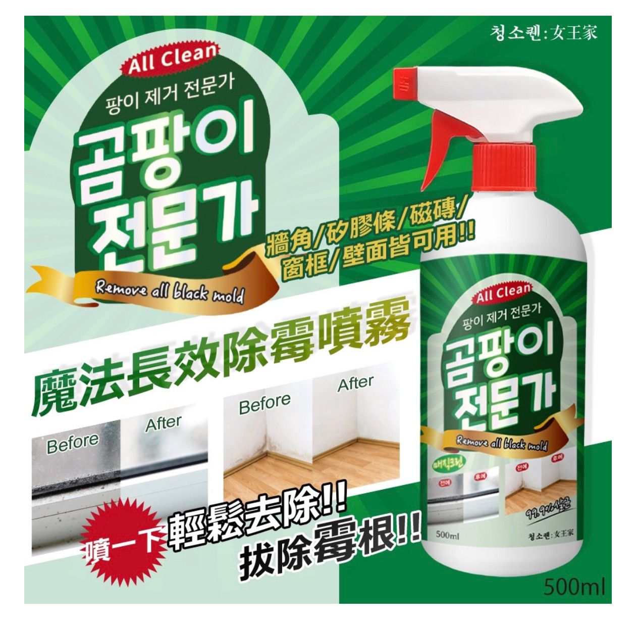 All Clean 魔法長效除霉噴霧