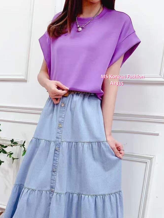 A2335 韓國🇰🇷靚色太空棉top
