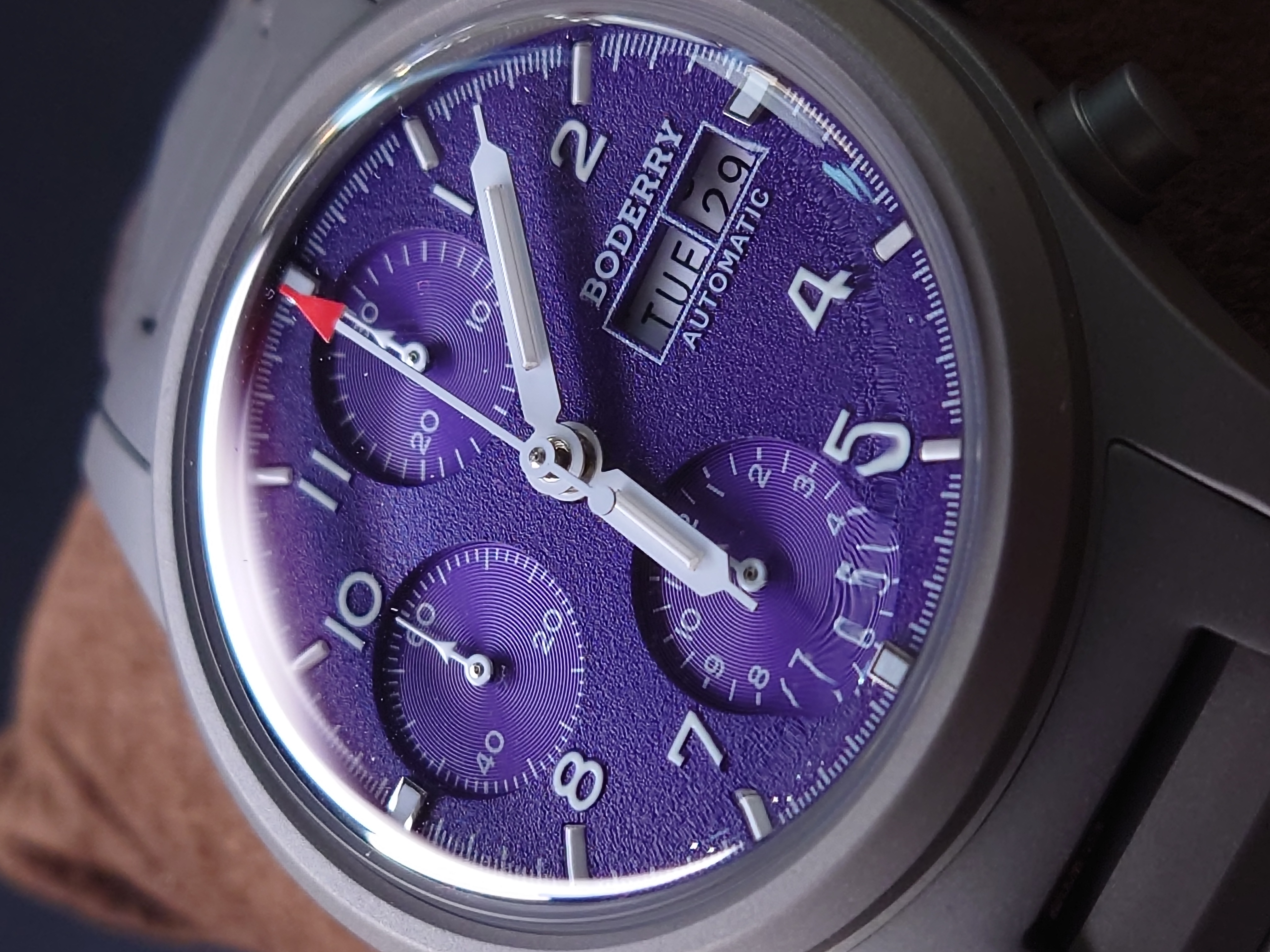 Boderry Landmaster Titanium Chronograph Automatic -  BD-A18T-06B Purple