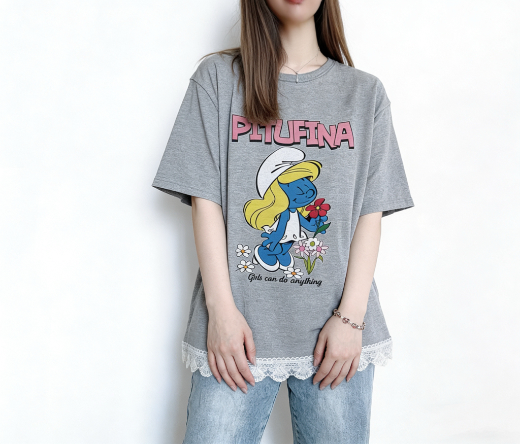 retro卡通LACE Tee
