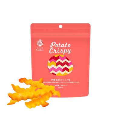 日本Grand Calbee 100%日本國產薯仔「PotatoCrispy」系列大蒜鹽味(黃)/海膽& 忌廉芝士味(橙)    / 「PotatoAroma」系列 松露鹽味(藍)/煙薰煙肉風味 (粉紅) 60g 全4款口味