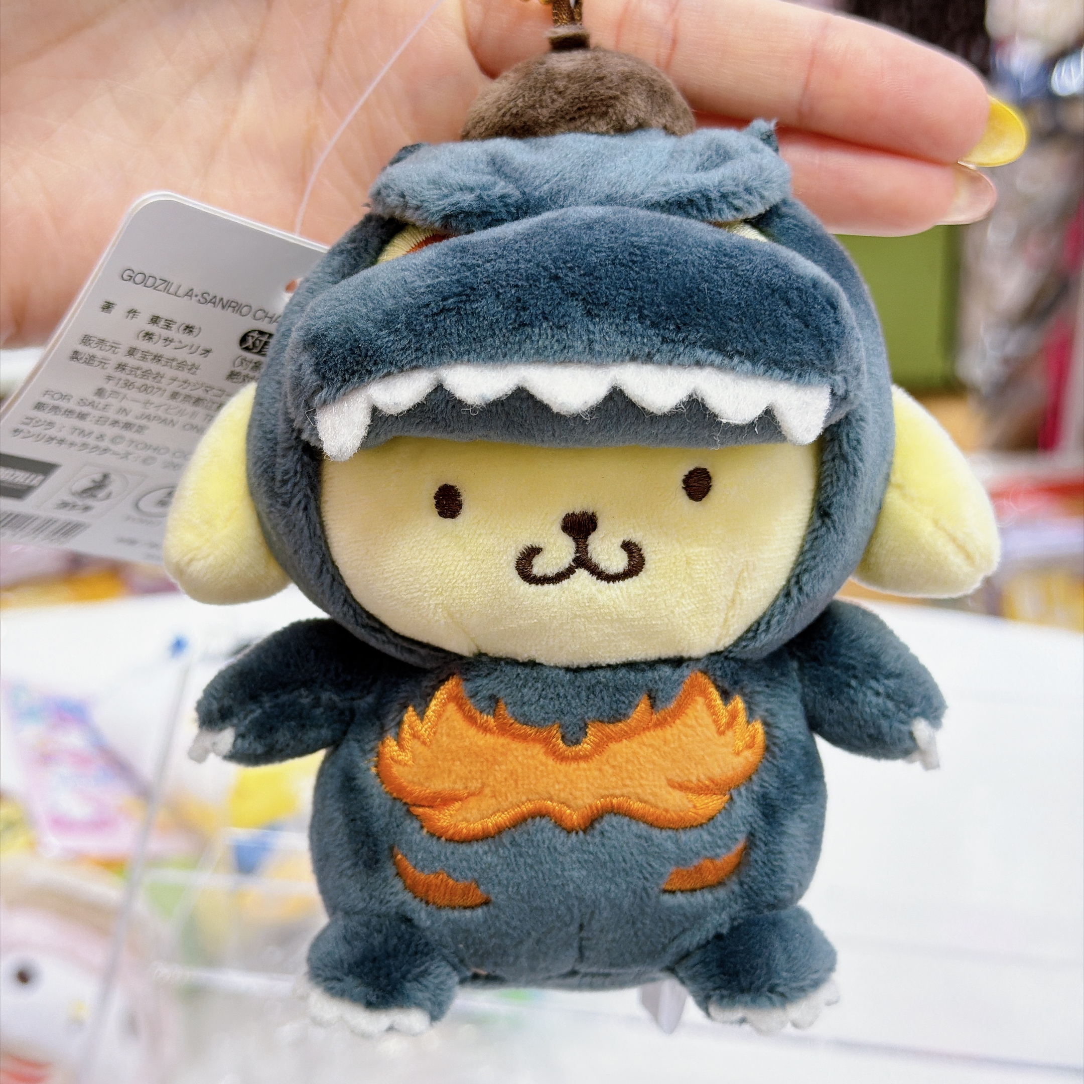 日本直送超人氣哥斯拉 Sanrio 合作系列公仔掛飾