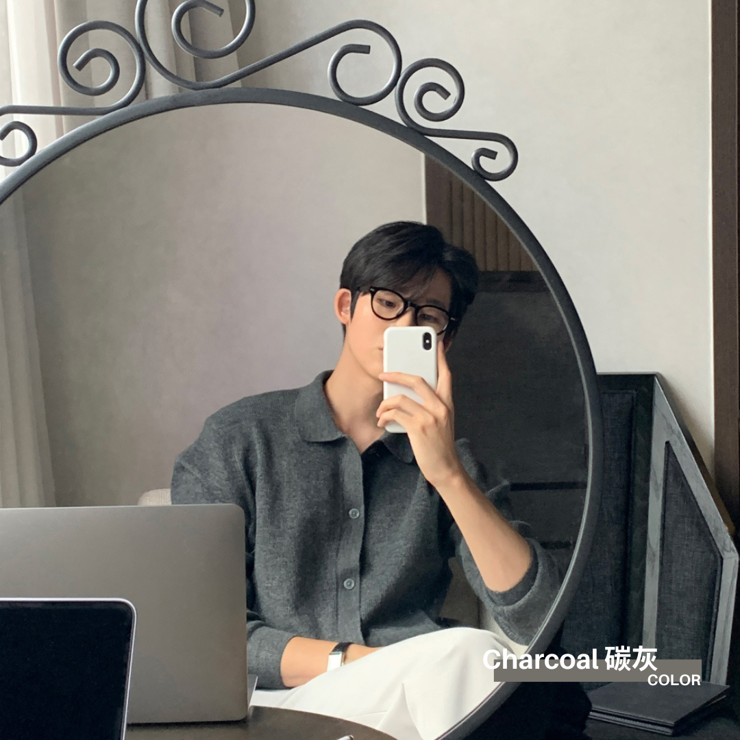 【In Stock】Cashmere Collared Knitwear