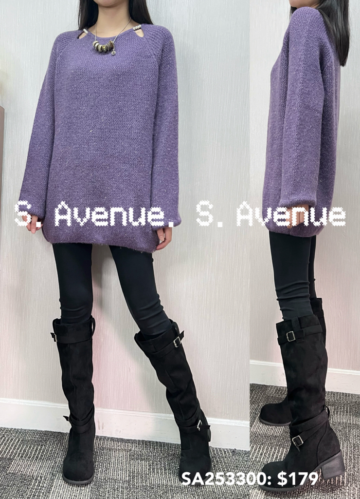 SA253300: 長袖膊偷空長身冷衫