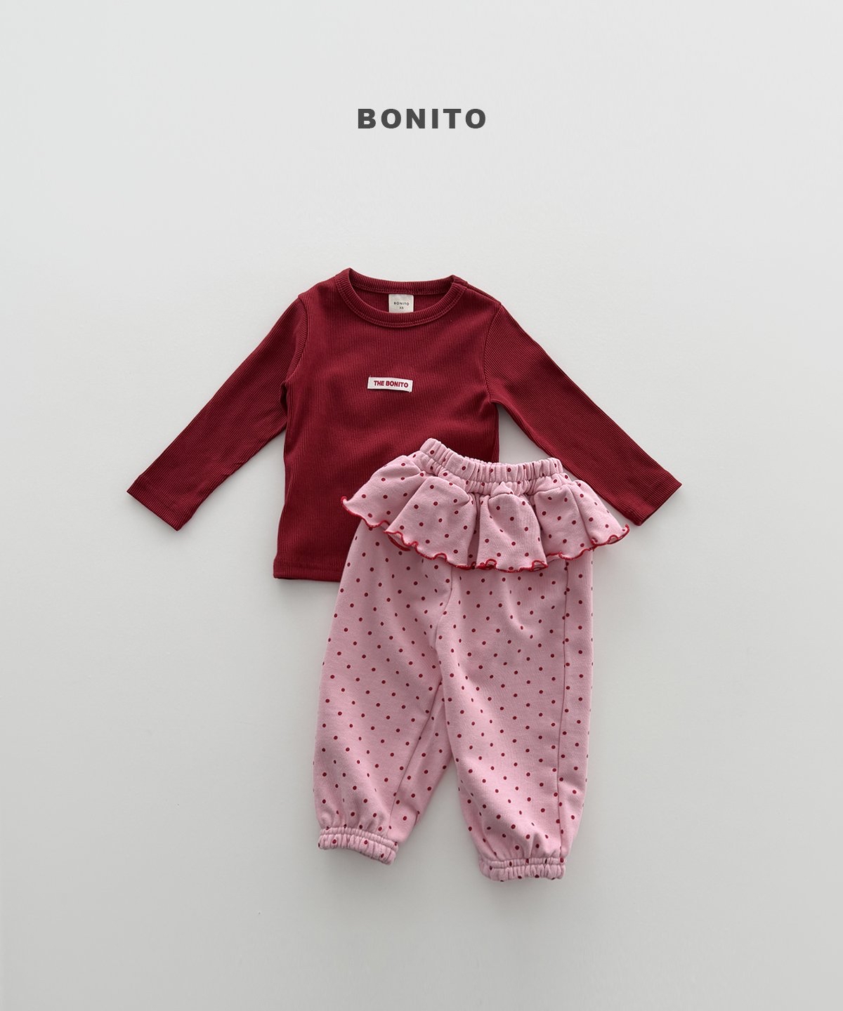 Bonito | Dot frill jogger pants