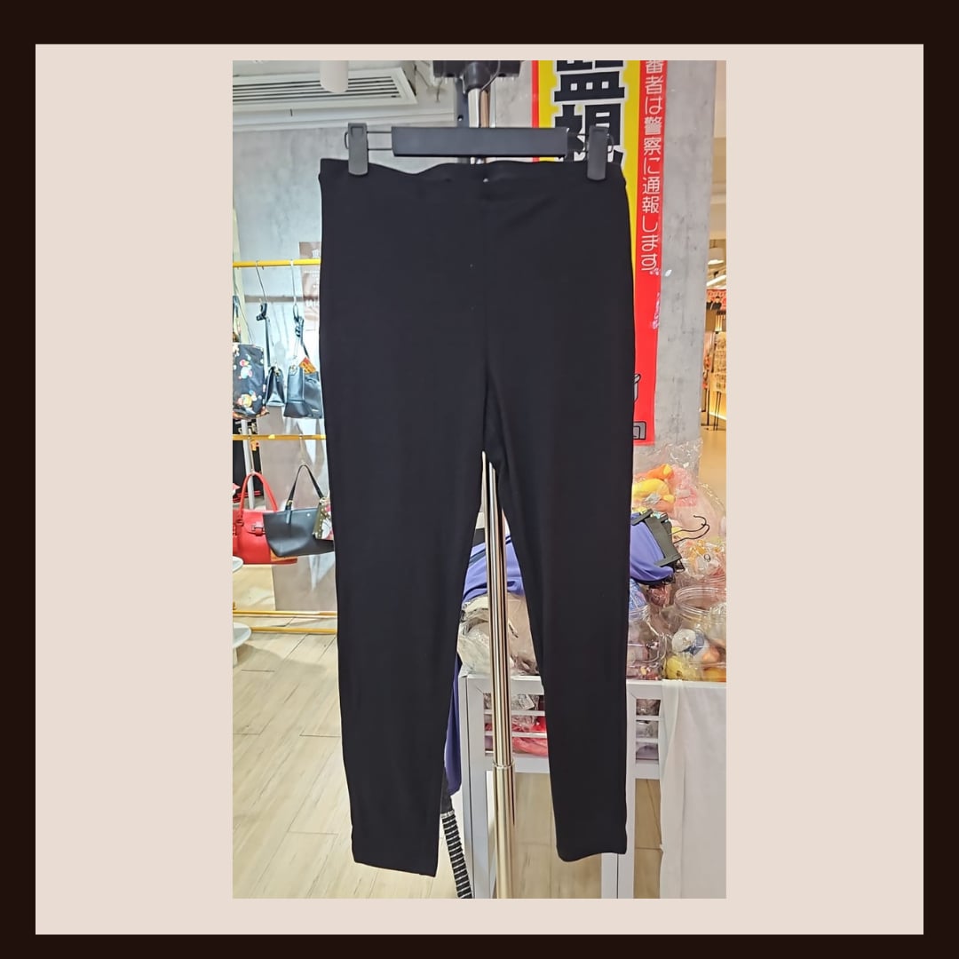 🖤 極致顯瘦高彈力純黑修身緊身長褲 