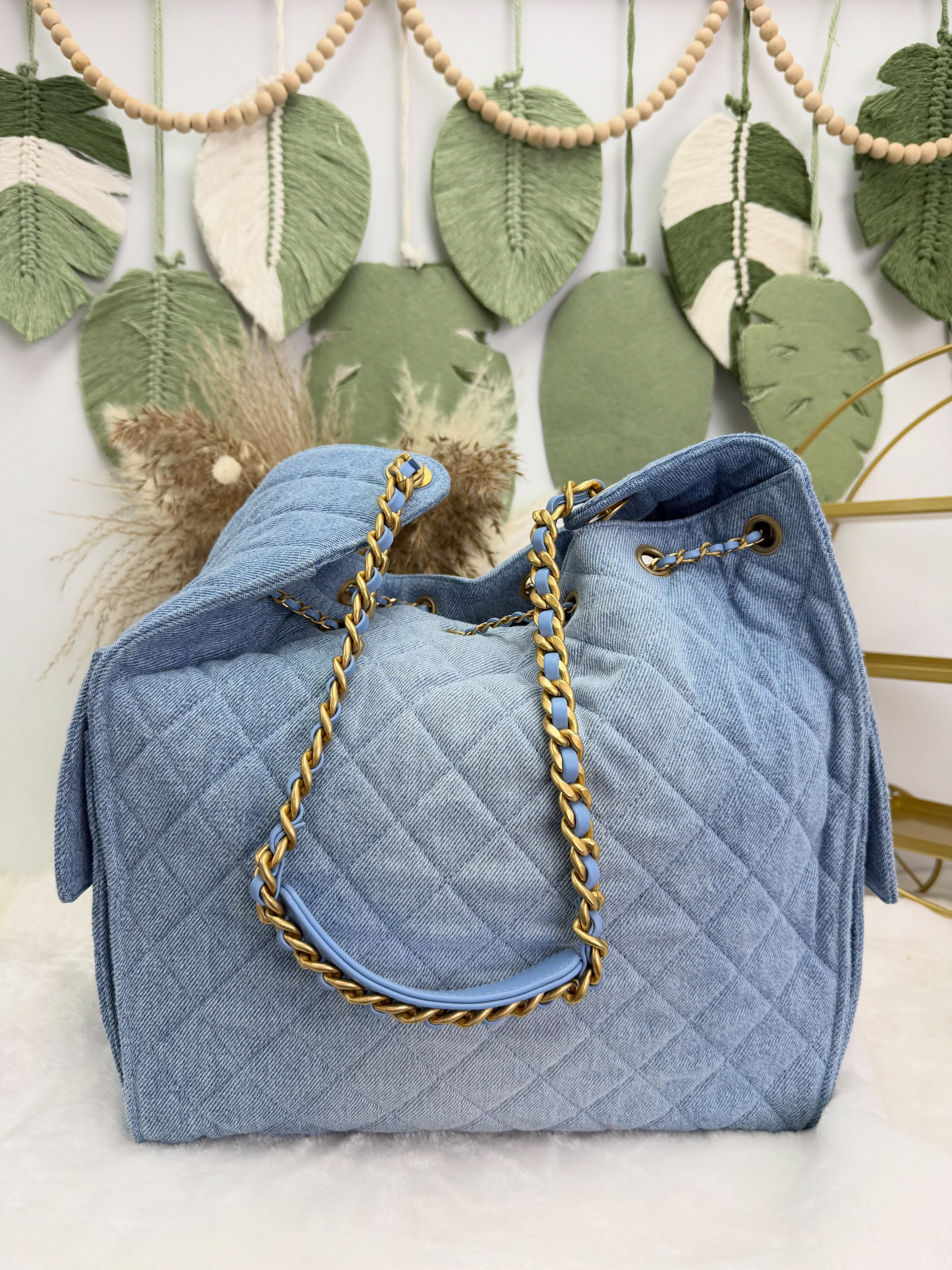 Chanel👜 PRE OWNED 🛍️牛仔藍25bag 晶片款🩵  