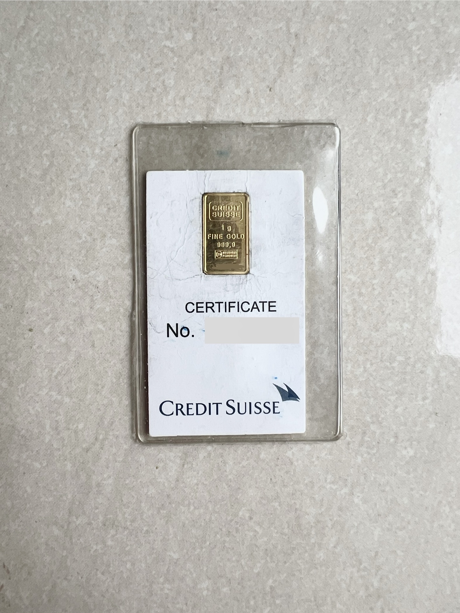 VALCAMBI 🇨🇭RARE Vintage 1985 Liberty 1g Credit Suisse Gold bar Emas 999.9 自由女神