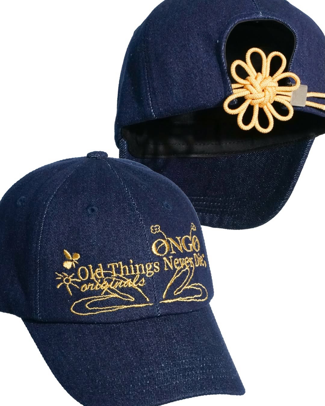 《Pre-Order》온고 ONGO old things never die Denim Flower Knot Cap 牛仔布帽子 (2026 Ver.)
