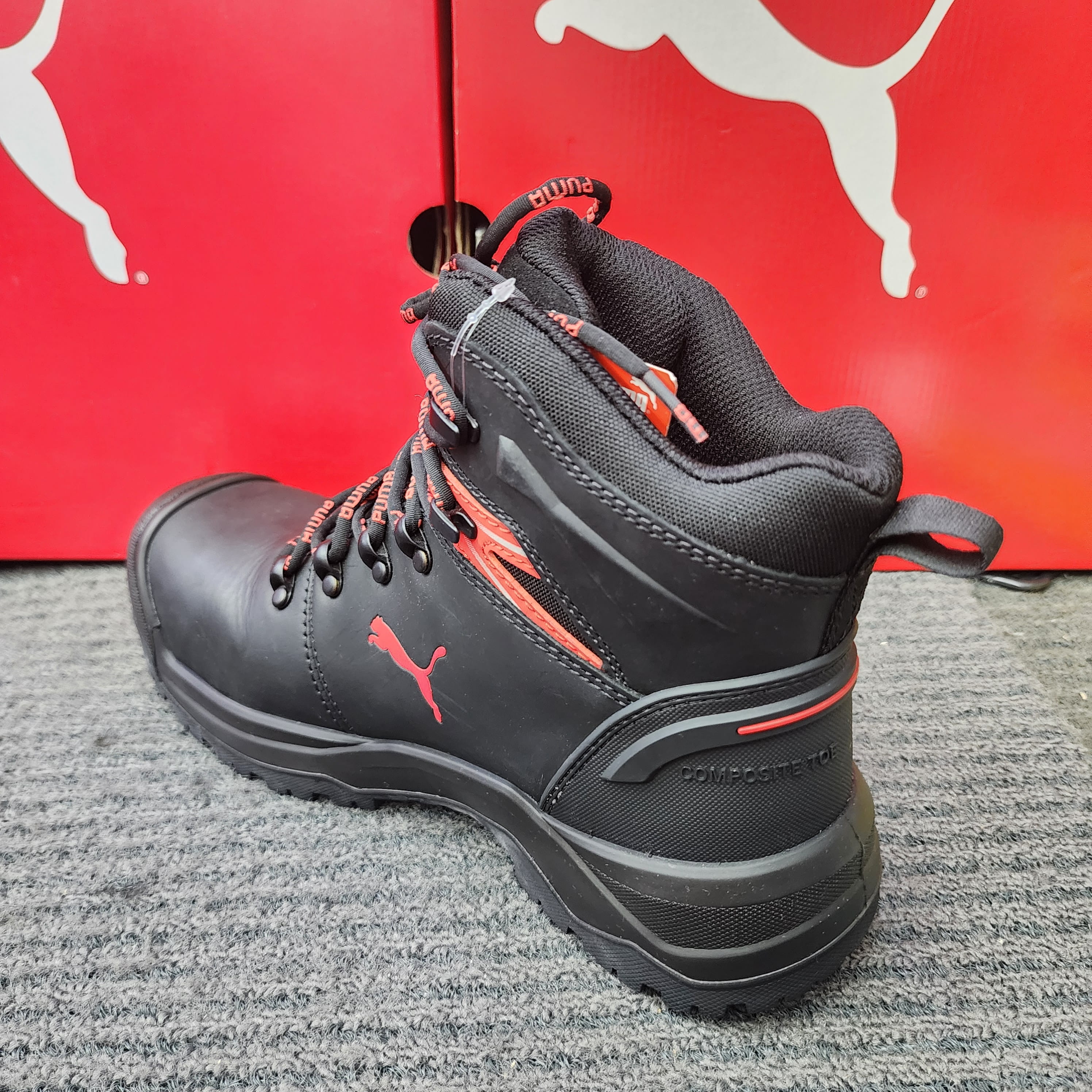 PUMA Safety Shoes 63.274.0 Iron Black Heavy Duty sole Mid Cut 632740