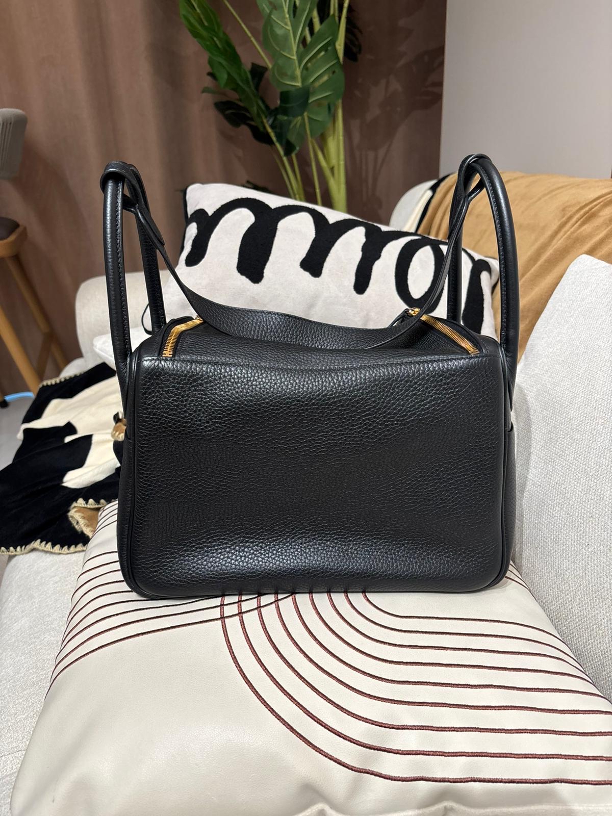 Hermes Lindy 30,STAMP U 黑金100%Authentic, 95%New ✅dust bag ✅box