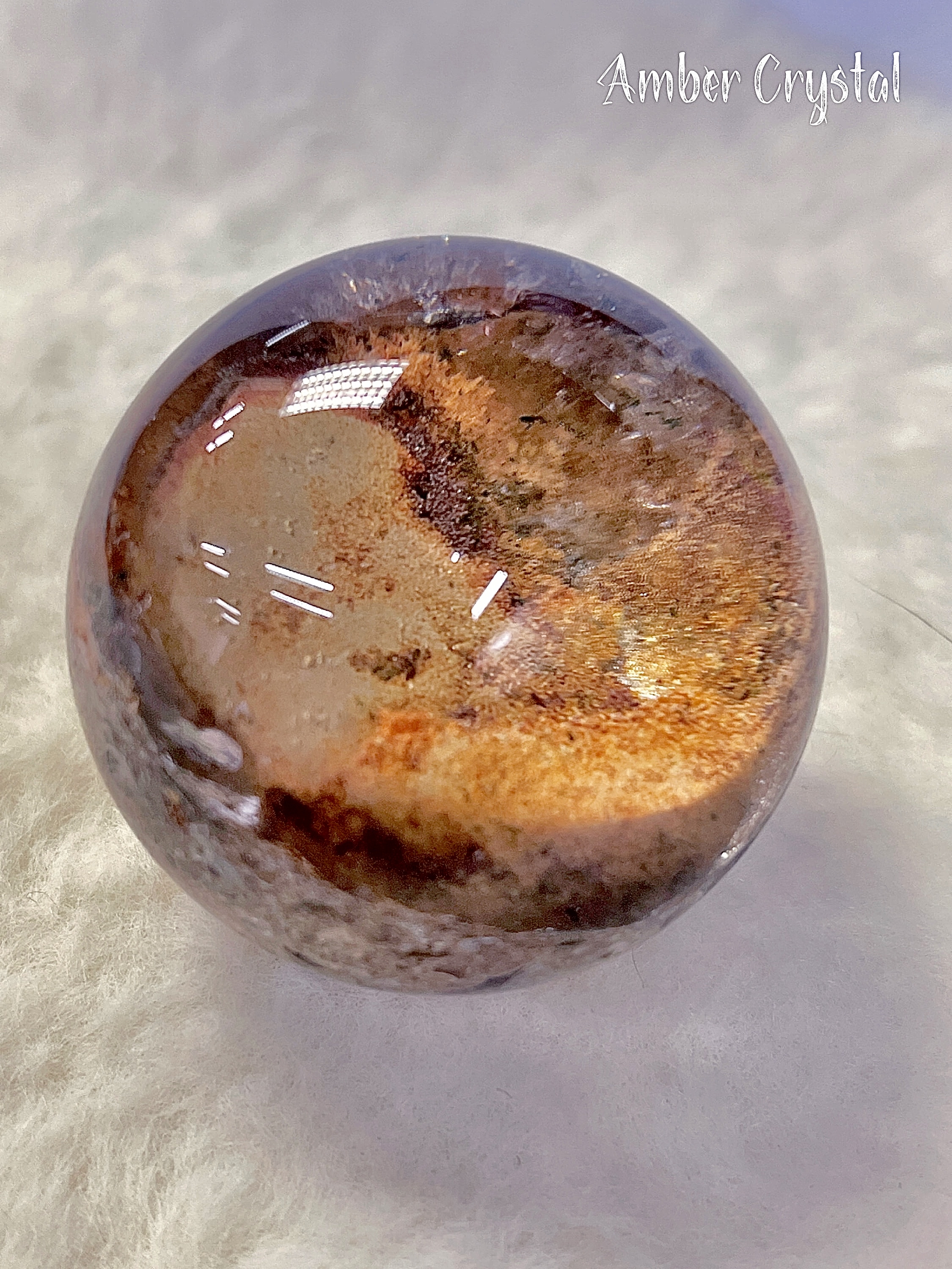 黃紅幽靈白膠花彩虹水晶球
