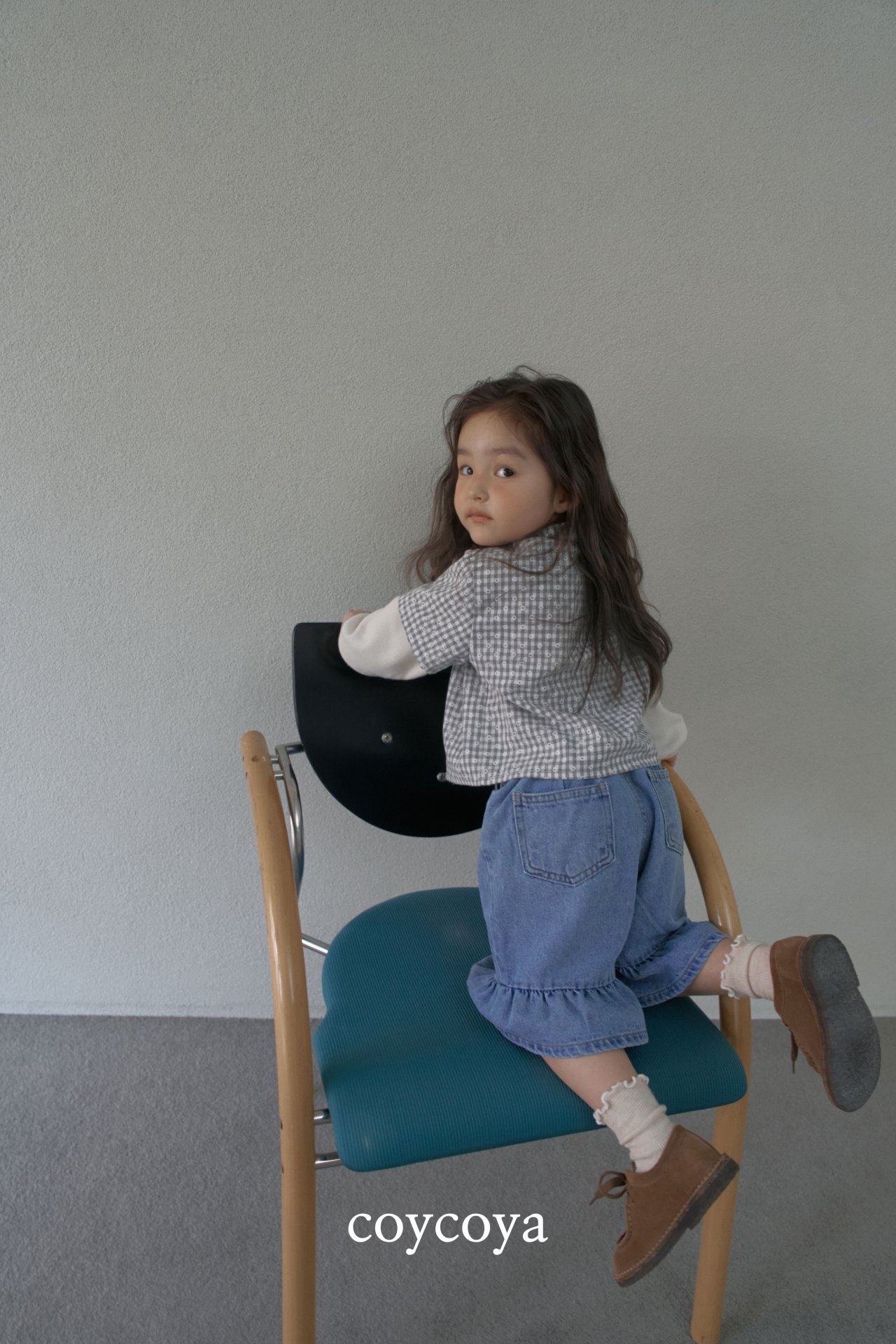 🌸預訂 韓國直送🌸🇰🇷COYCOYA兩色荷葉邊寬鬆牛仔褲