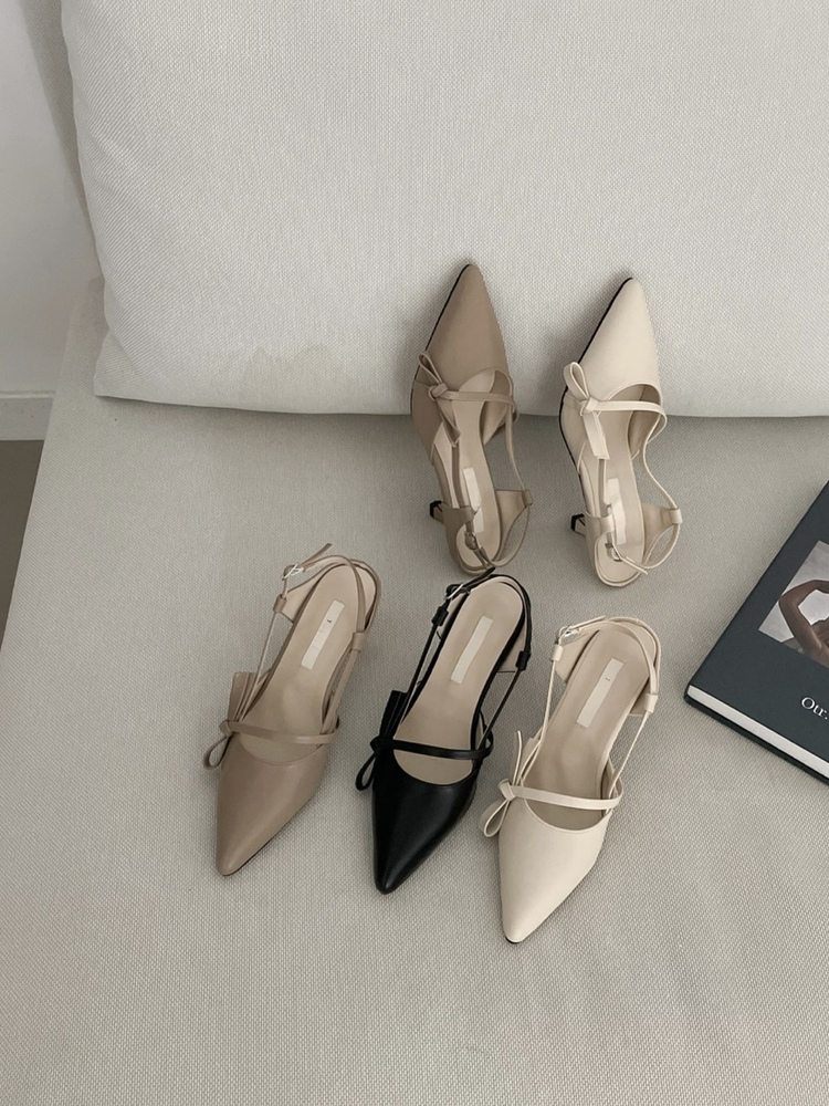 Noeud Front Slingback Heels (3colors)