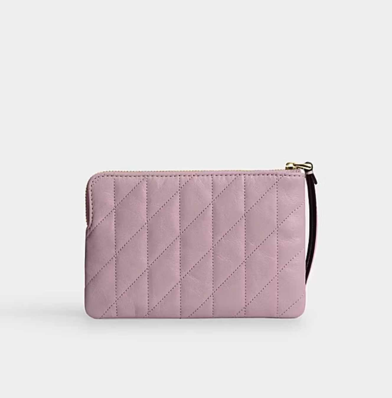 COACH Corner zip wristlet with quilting
