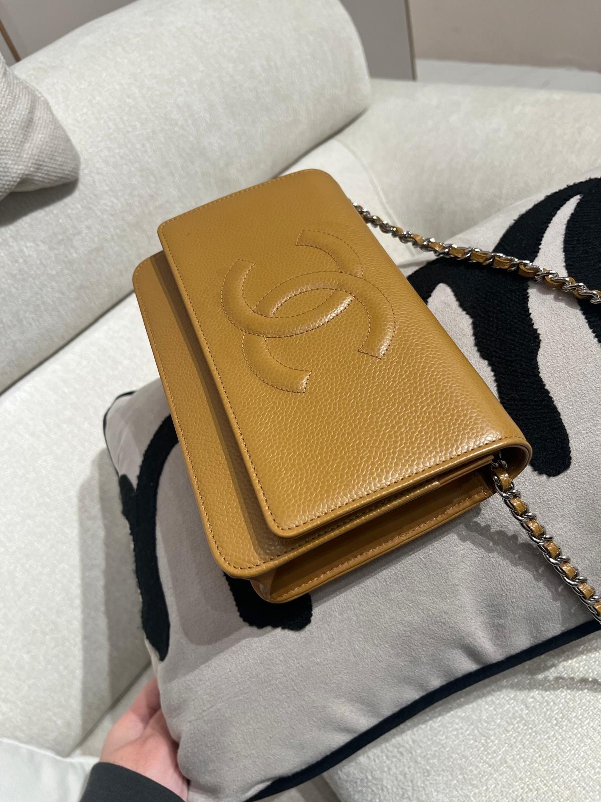 Chanel wallet on chain 荔枝牛皮 100%Authentic ,99%new閑置品  ✅17CARD✅盒 