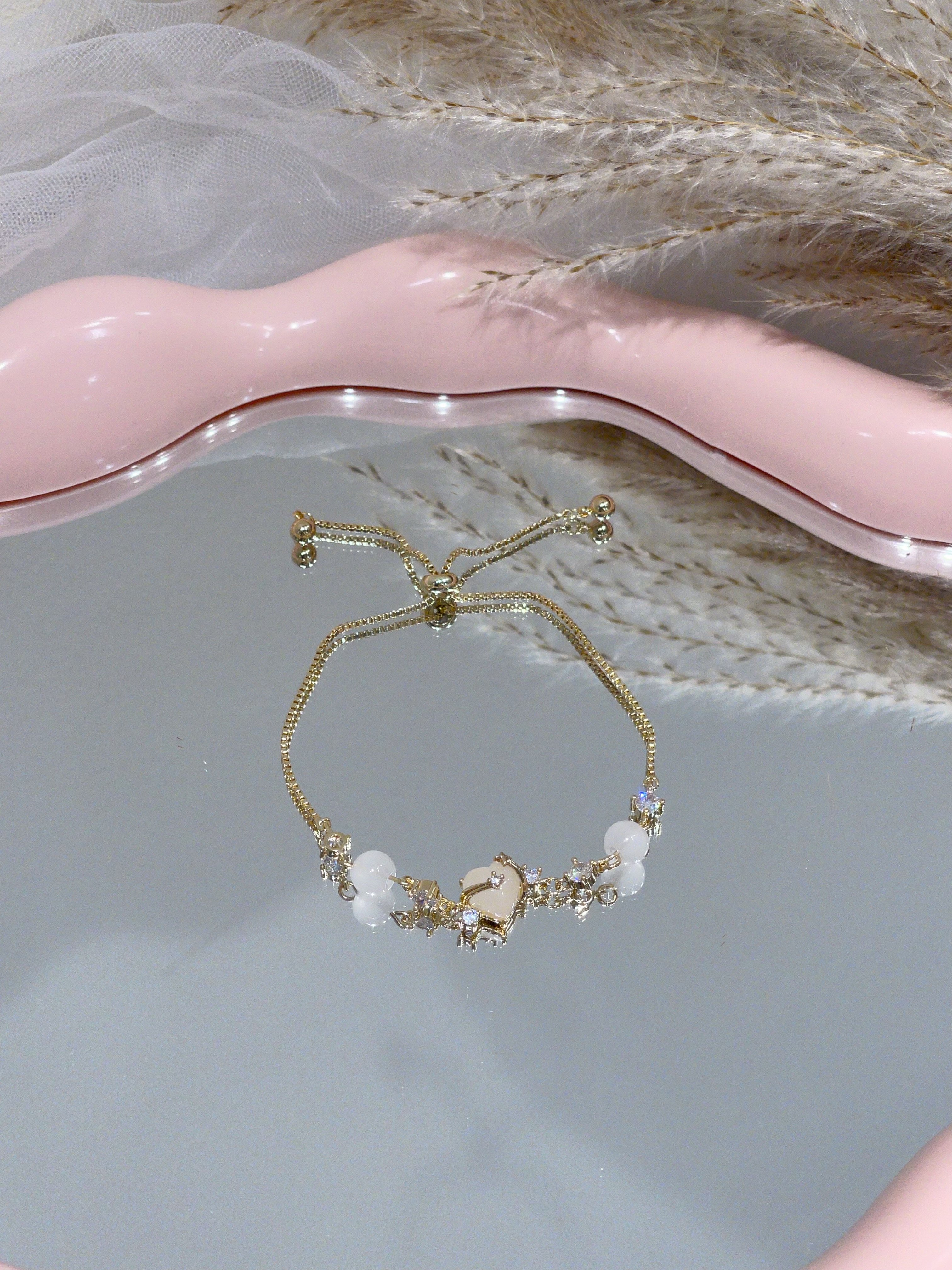 bulingbuling爱心抽绳手链