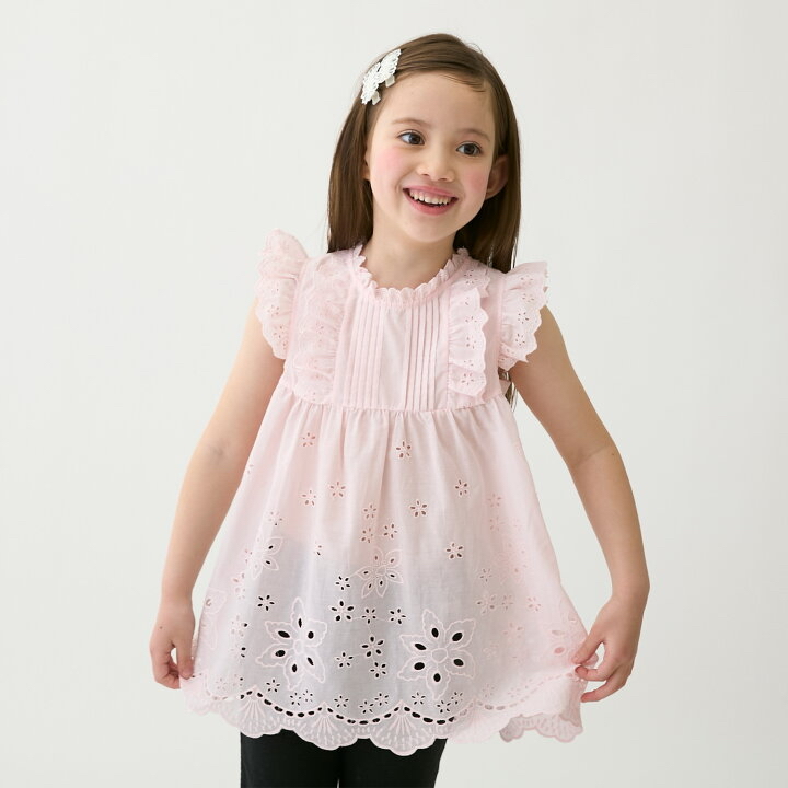 🇯🇵預訂 日本直送🇯🇵Petit Main 三色蕾絲荷葉邊短袖上衣