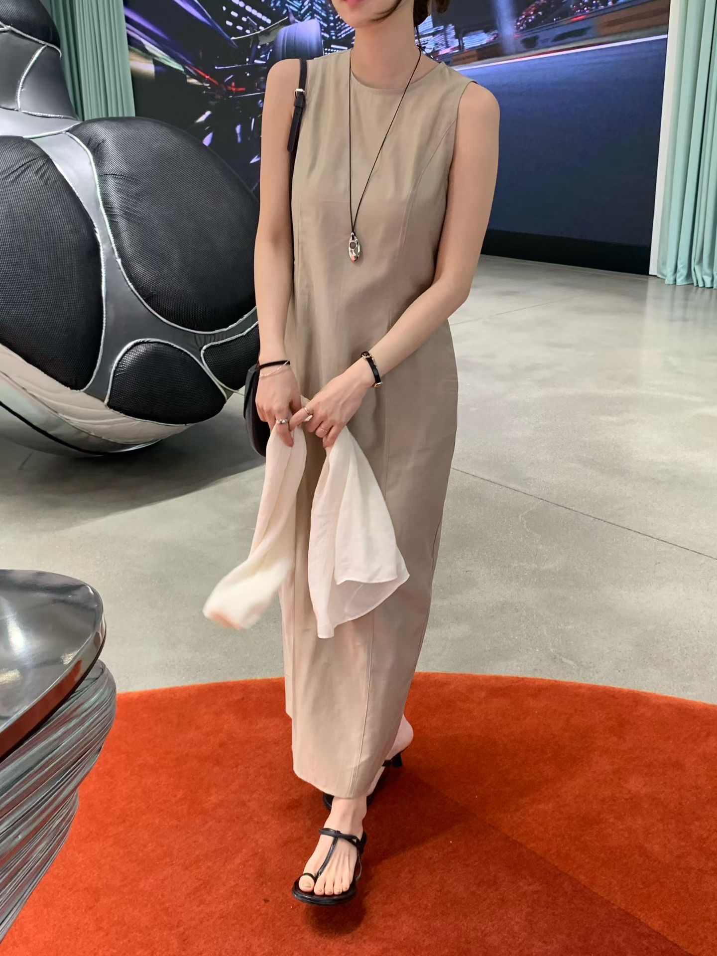 Elegant one piece long dress (with inner dress)