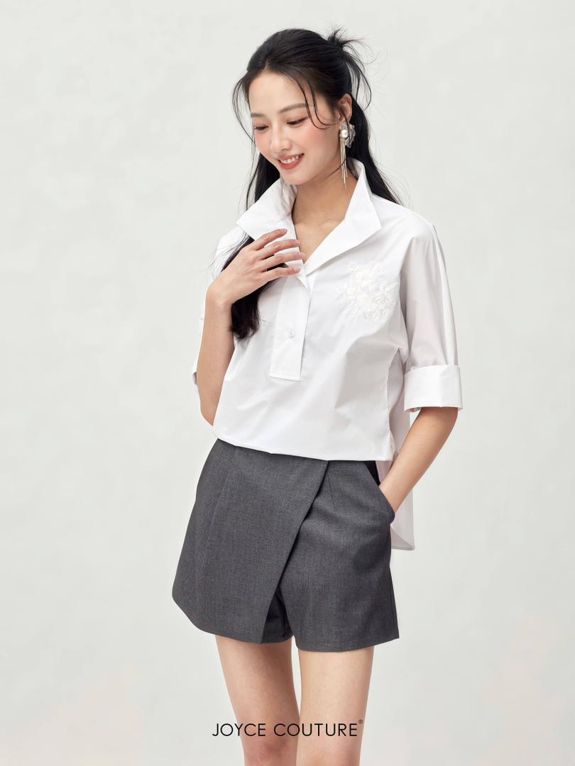 花卉图案衬衫上衣 T0775