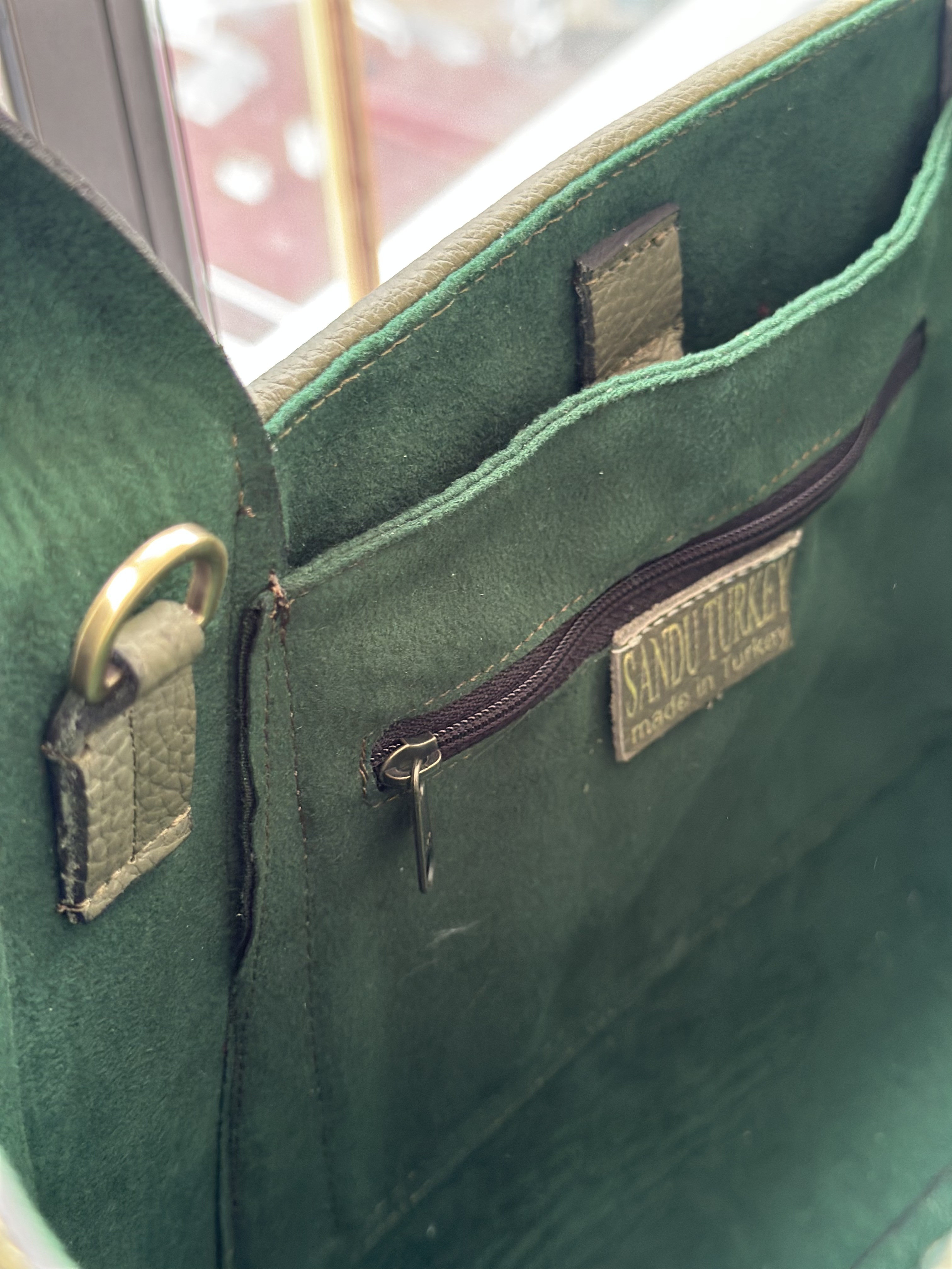 K28 土耳其真皮地氈手袋（墨綠色）