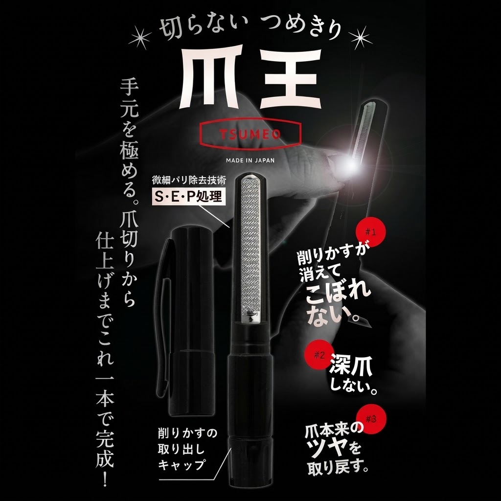 🔥🔥【日本製《爪王》筆型指甲銼刨器】