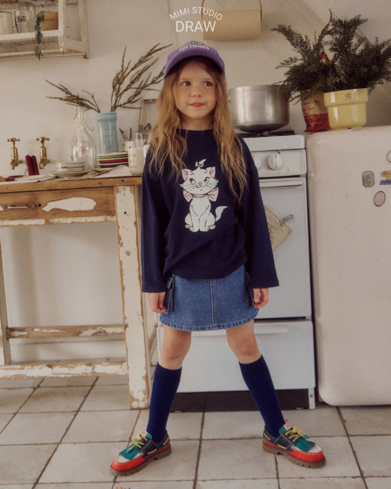 Bymimi | Demin skirt (Black/Blue