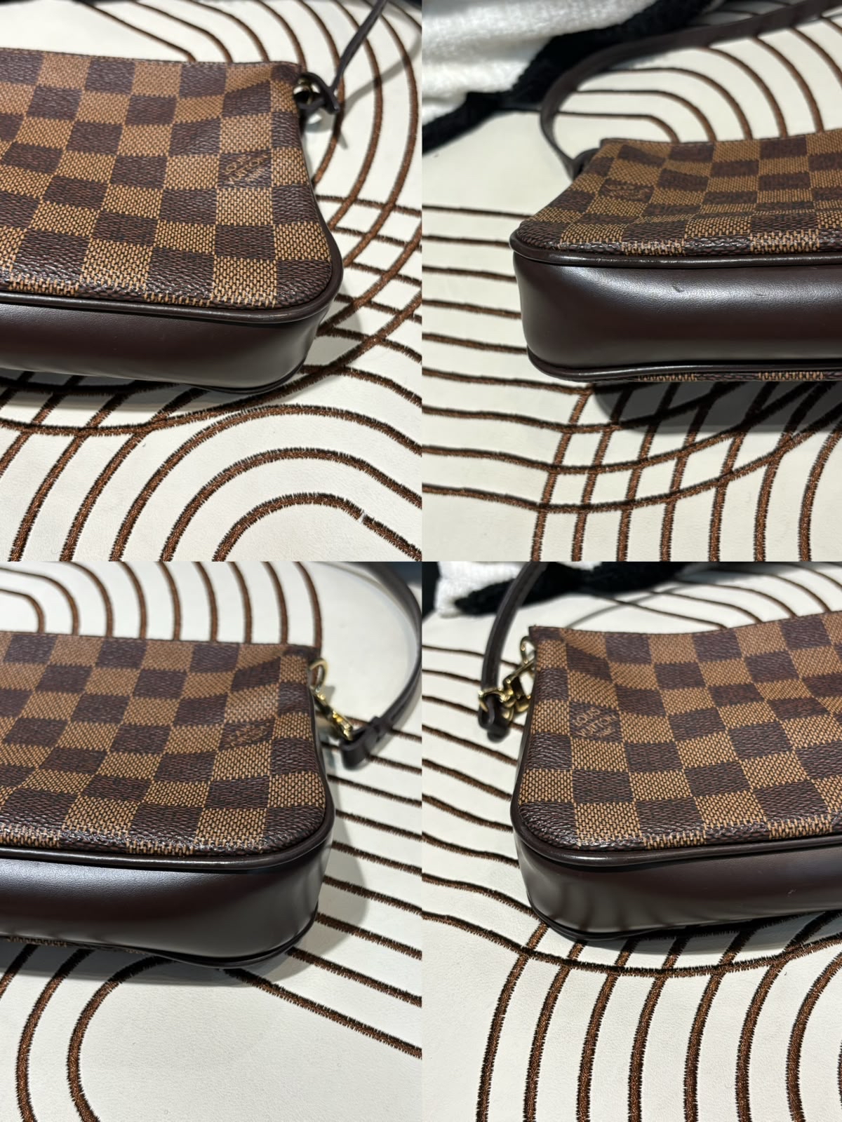 Louis Vuitton LV pochette damier Hobo Bag 100%Authentic, 95%new