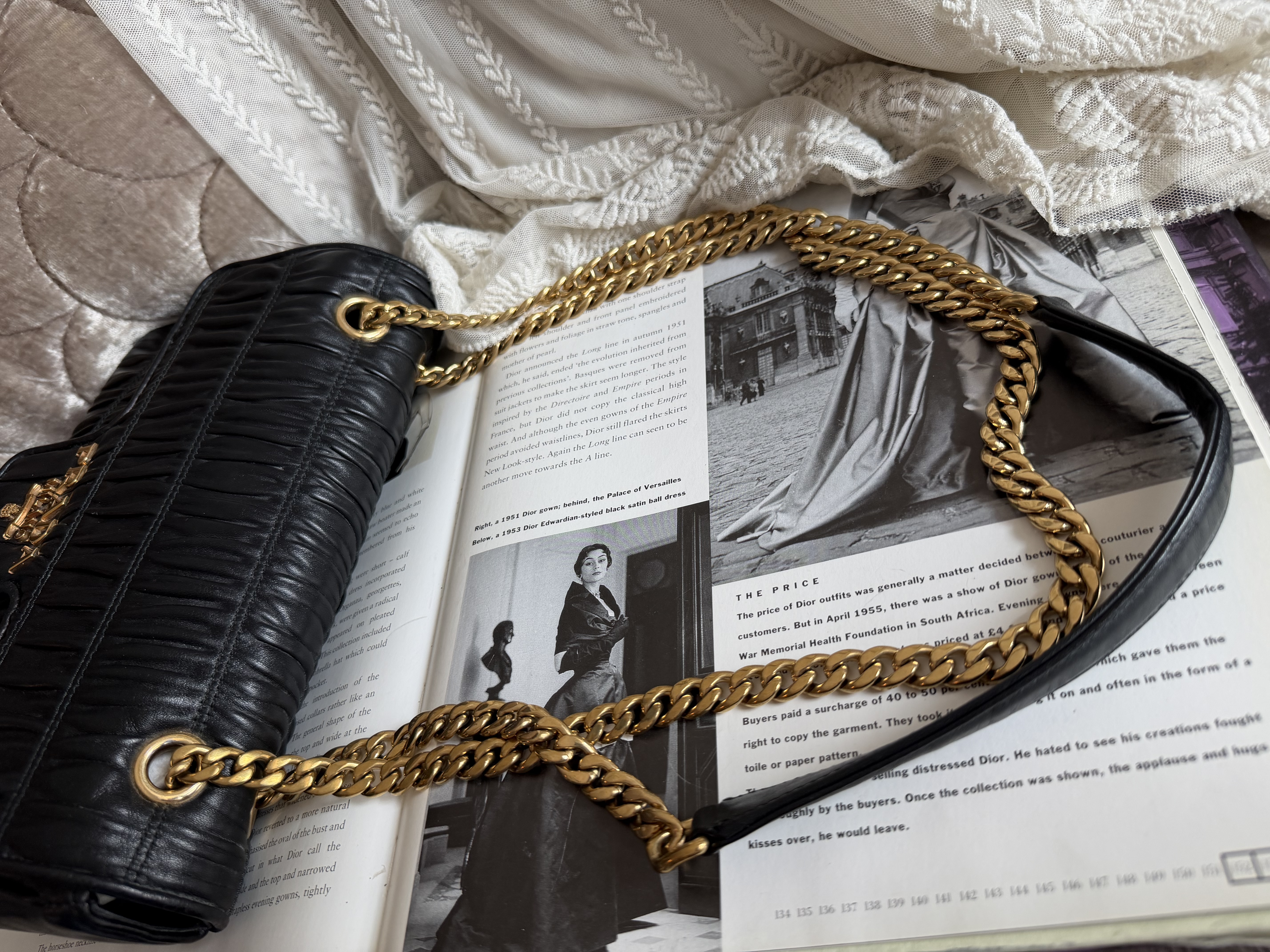 Prada Matelassé chain bag.