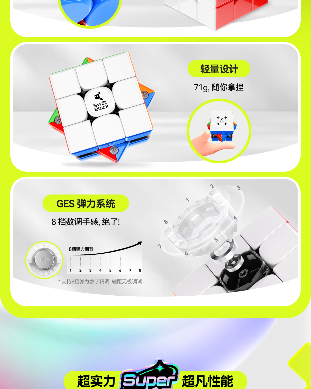 Swift 3x3 Super Maglev 3x3 磁力扭計骰