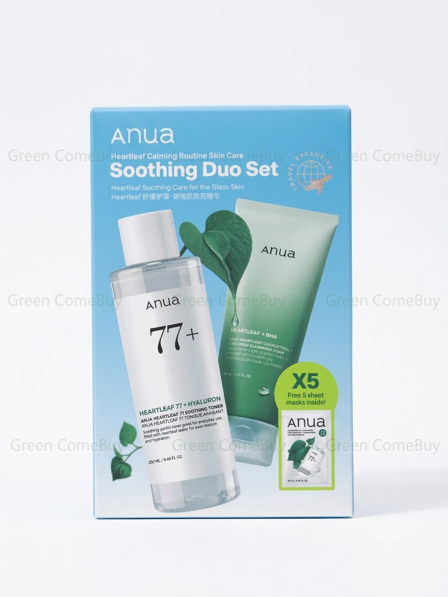 Anua 舒緩調理水+潔面泡 雙效組