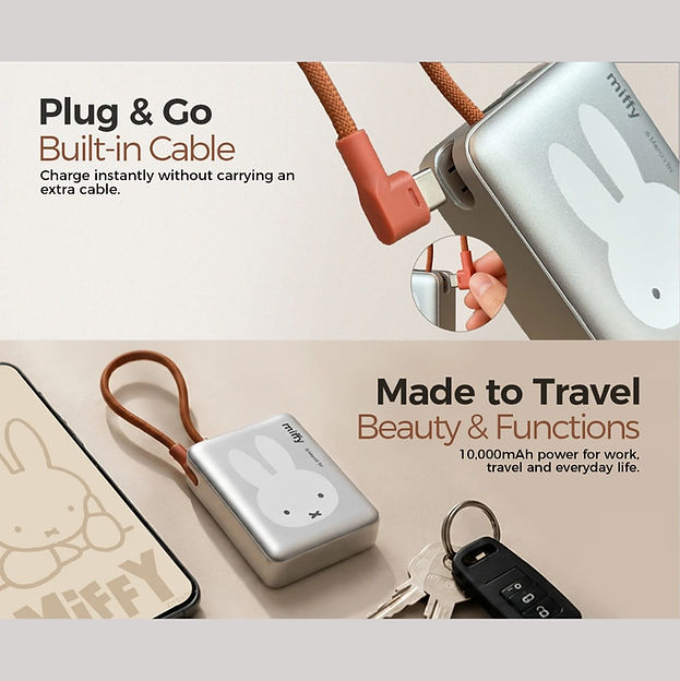 預購8月尾到店 新品登場 最新Miffy Power Cube CX10 10000mAh行動電源 (原廠行貨)