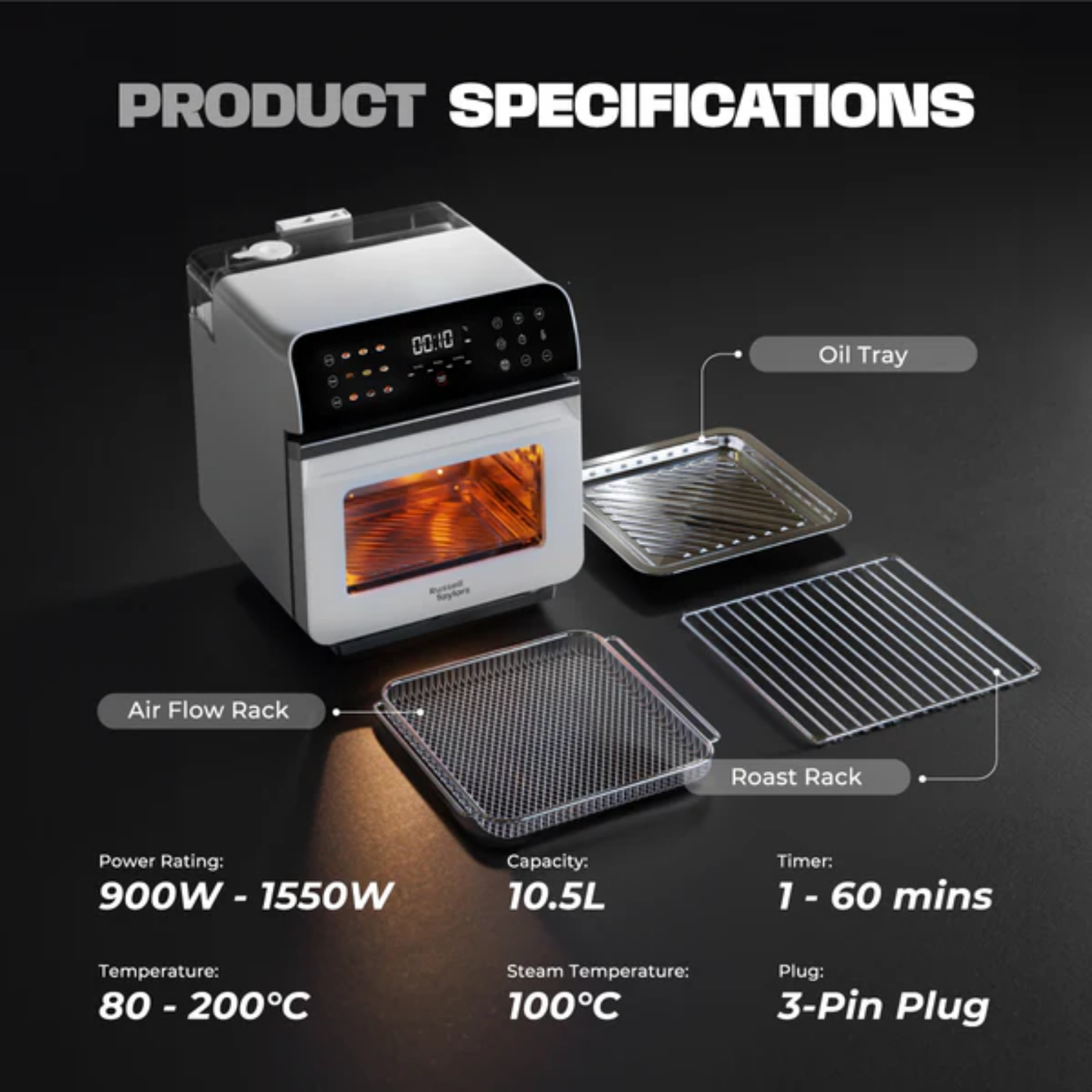 Russell Taylors 10.5L Steam & Fry Oven (Z11)