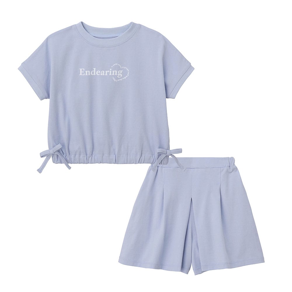 🆕【⭐訂購⭐】🌀 🇯🇵 日本直送 GITA 褶邊緞帶下擺Tee+短裙褲 套裝［2款選］🌀 [ELDA-0096][260510]