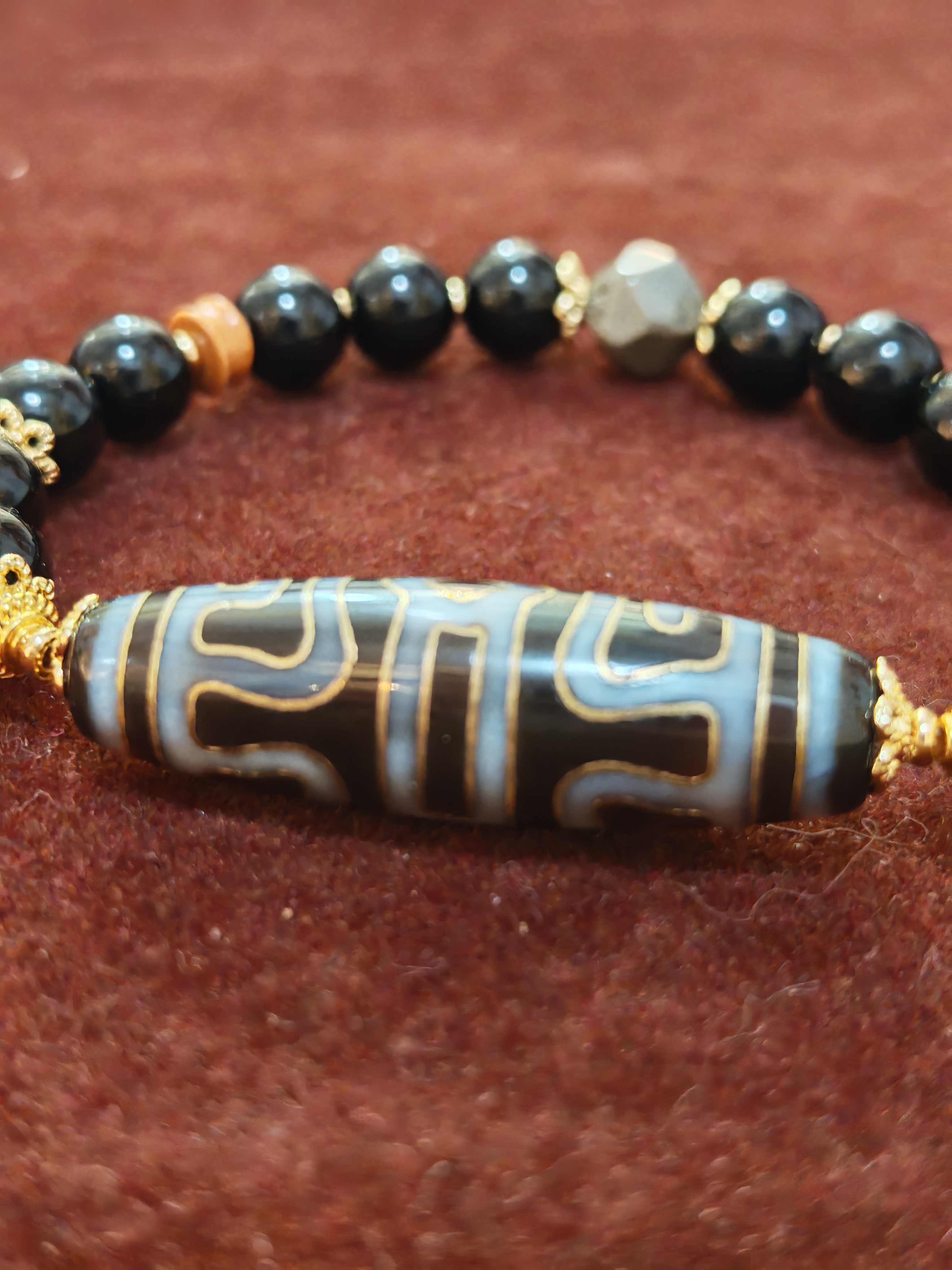 「措金蓮師法帽天珠」26042