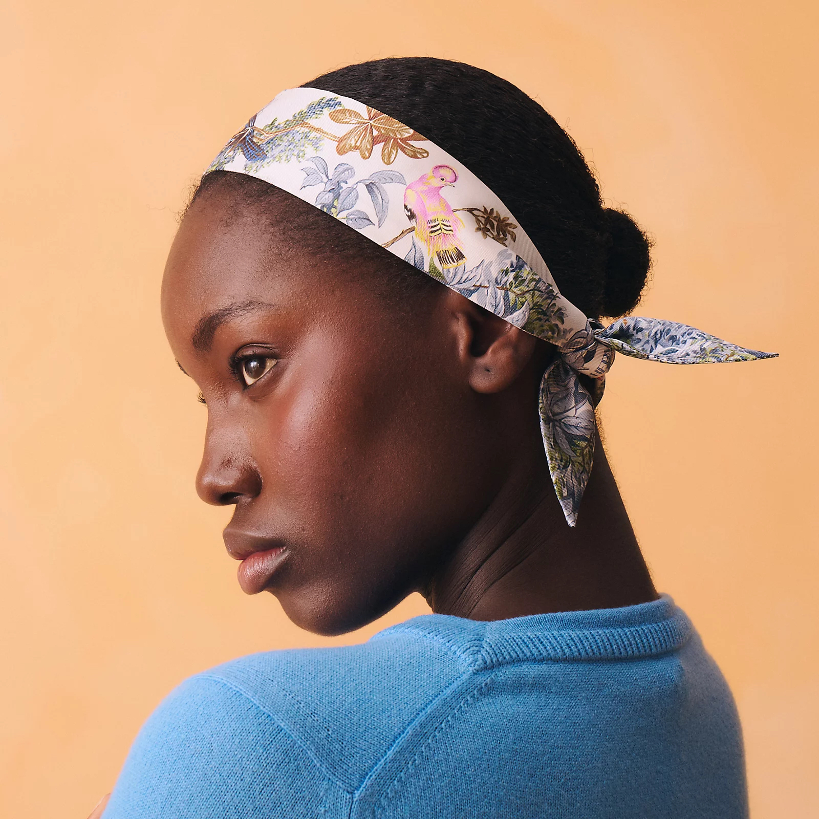 Hermès 全新🆕 100%絲 Equateur圖案 Twilly