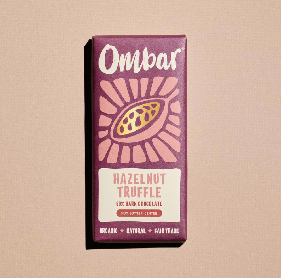 Ombar 有機榛子生機朱古力（60%可可) Hazelnut Centre Raw Chocolate (70g)