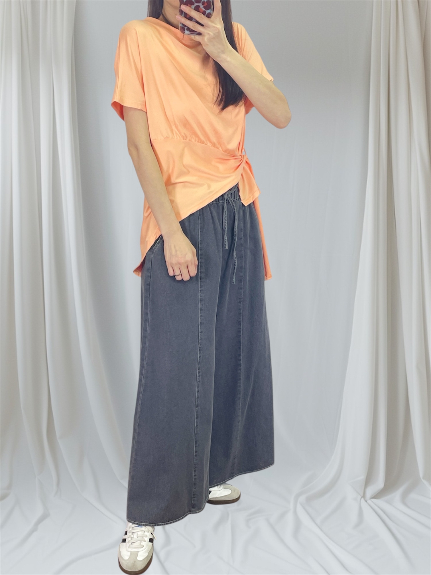 K5552 棉料衫腳穿帶短袖top